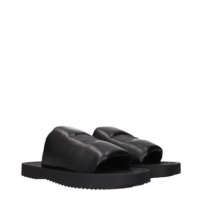 Burberry Black Leather Slippers Sandals – EU43/US10 par Burberry | Disponible sur Sandy Store ByNet