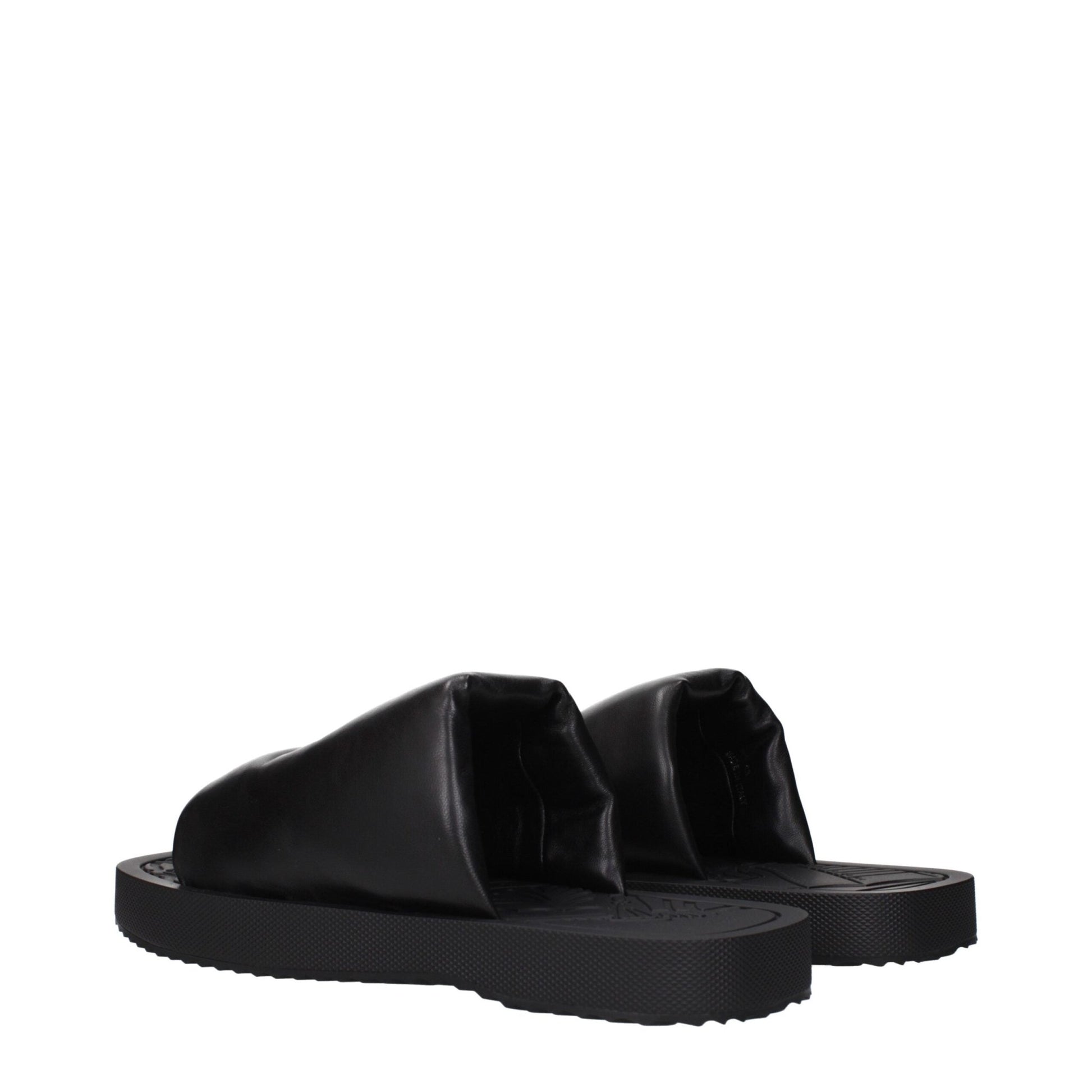 Burberry Black Leather Slippers Sandals – EU43/US10 par Burberry | Disponible sur Sandy Store ByNet