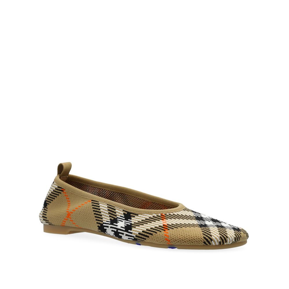 Burberry Checkered Knitted Ballerina Shoes – EU38.5/US8.5 par Burberry | Disponible sur Sandy Store ByNet