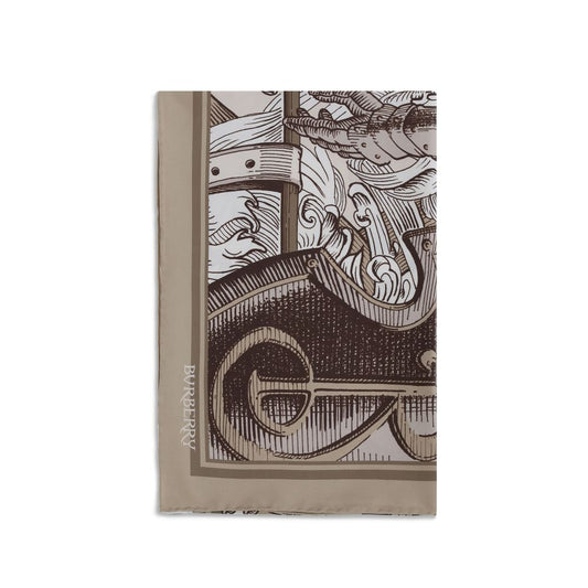 Burberry Knight Engraving print silk Scarf – par Burberry | Disponible sur Sandy Store ByNet