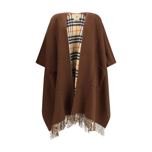Burberry Reversible check wool cashmere Cape – One Size par Burberry | Disponible sur Sandy Store ByNet