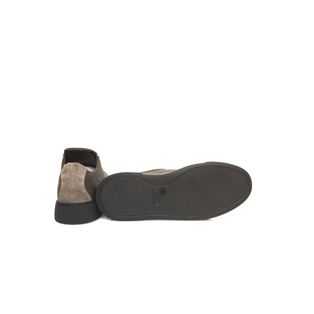 Cerruti 1881 Beige Cowhide Men Sneaker - Sandy Store ByNet