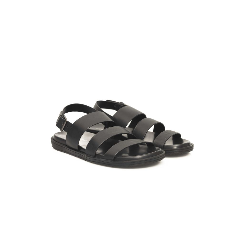 Cerruti 1881 Black Leather Men Sandal – EU40/US7 par Cerruti 1881 | Disponible sur Sandy Store ByNet