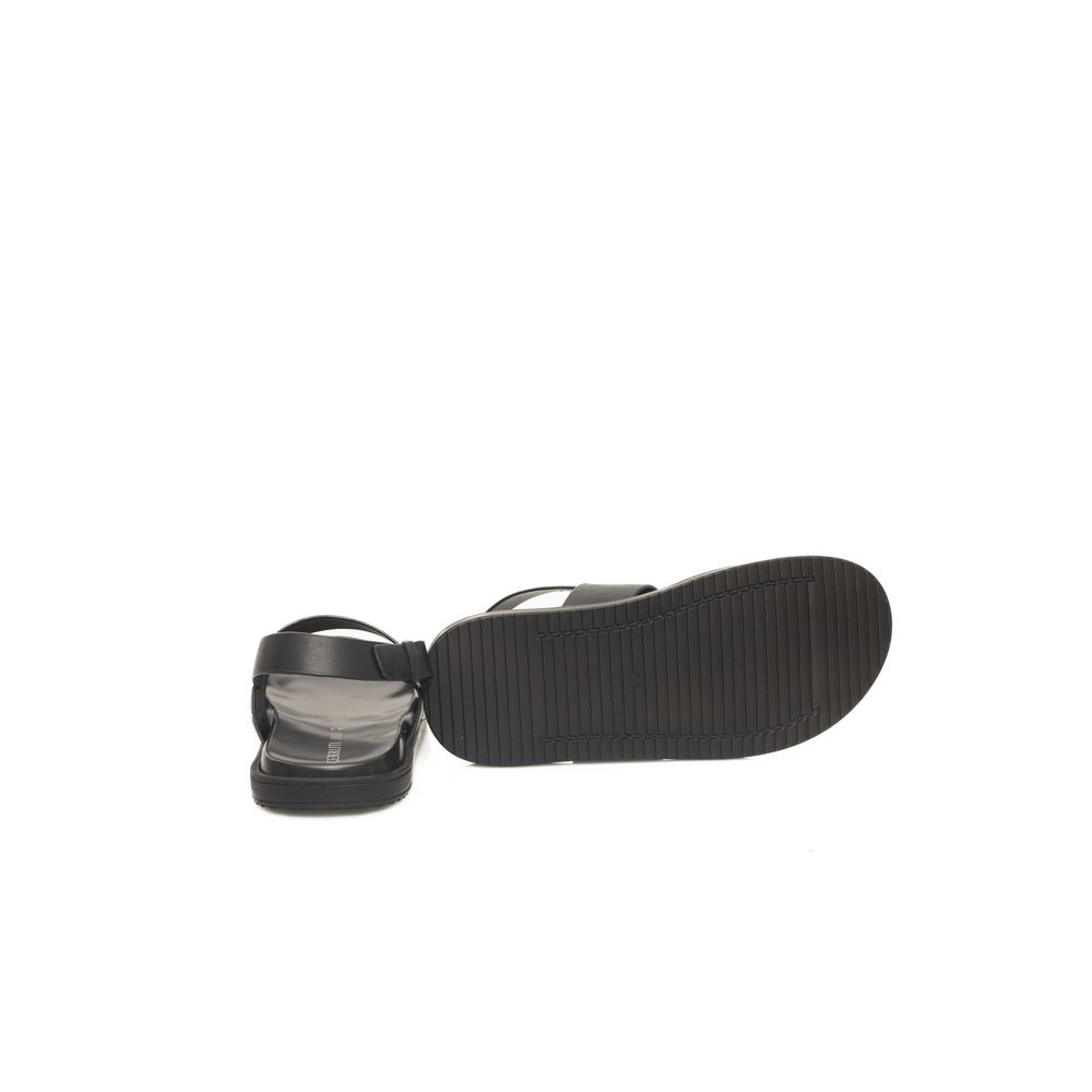 Cerruti 1881 Black Leather Men Sandal – EU40/US7 par Cerruti 1881 | Disponible sur Sandy Store ByNet