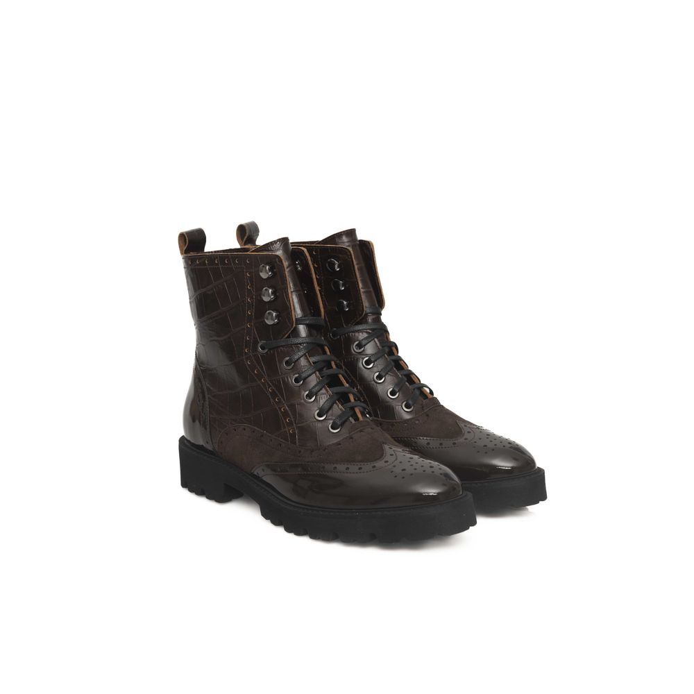 Cerruti 1881 Brown Cowhide Women Boot – EU38/US8 par Cerruti 1881 | Disponible sur Sandy Store ByNet