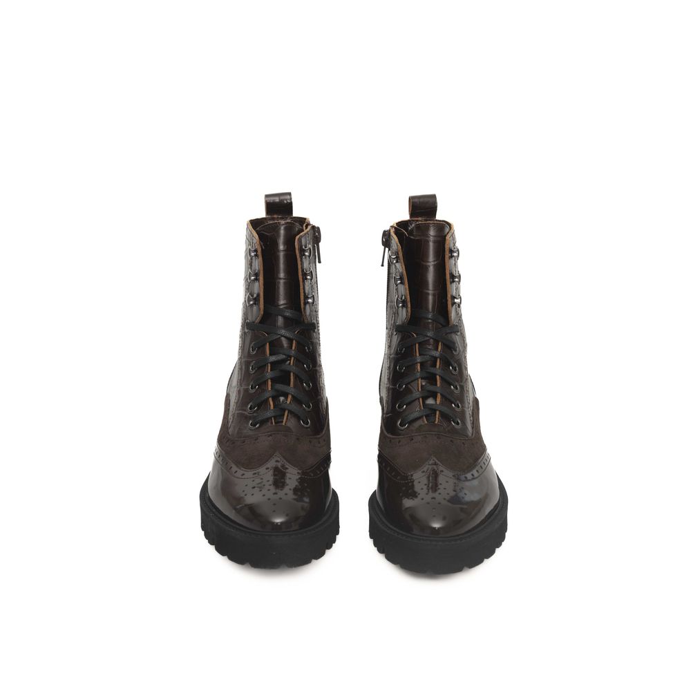 Cerruti 1881 Brown Cowhide Women Boot – EU38/US8 par Cerruti 1881 | Disponible sur Sandy Store ByNet