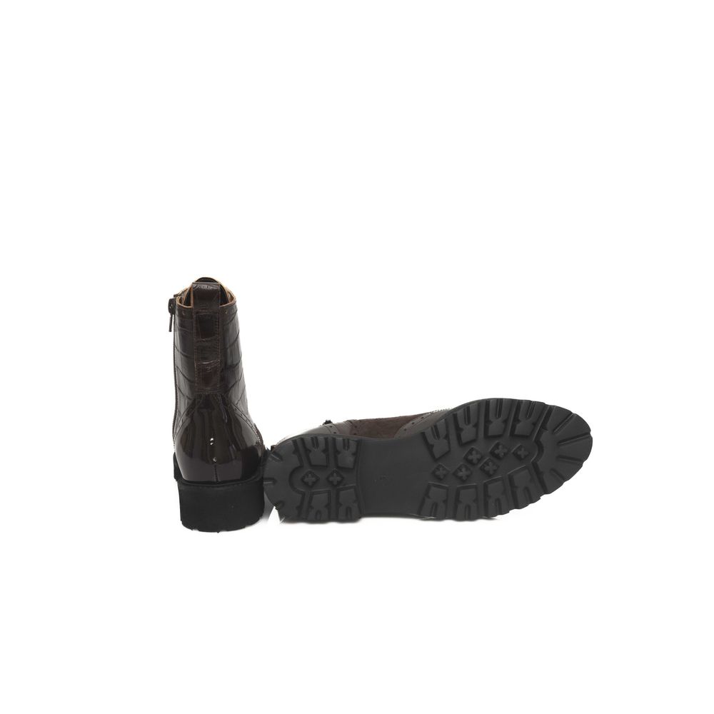 Cerruti 1881 Brown Cowhide Women Boot – EU38/US8 par Cerruti 1881 | Disponible sur Sandy Store ByNet