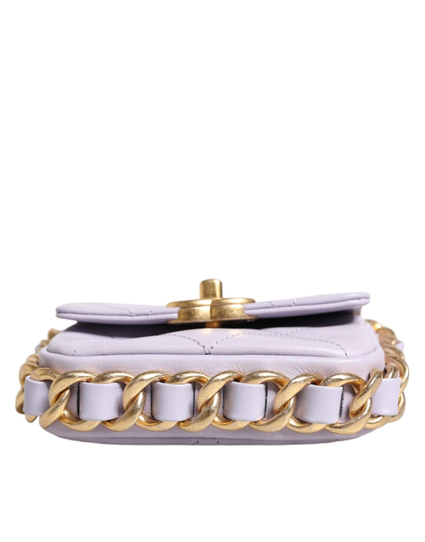 Chanel Blue Quilted Calfskin Framing Chain Flap Mini crossbody Bag - Sandy Store ByNet