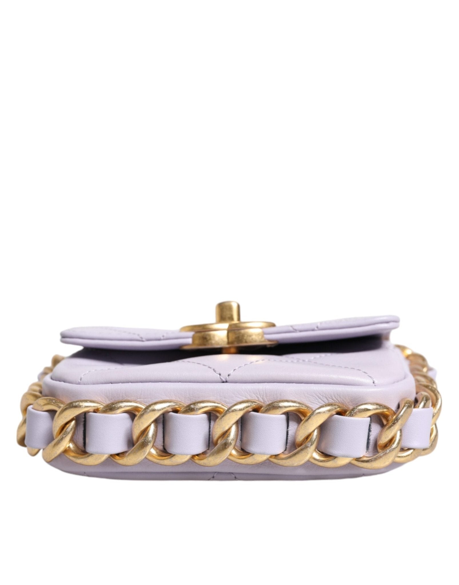 Chanel Blue Quilted Calfskin Framing Chain Flap Mini crossbody Bag - Sandy Store ByNet