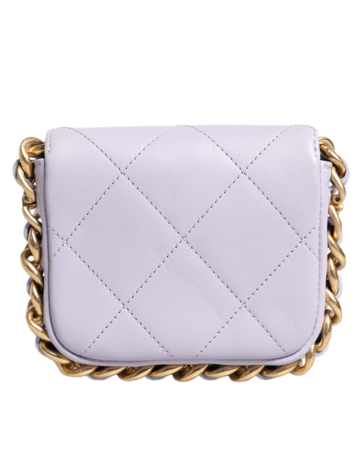Chanel Blue Quilted Calfskin Framing Chain Flap Mini crossbody Bag - Sandy Store ByNet