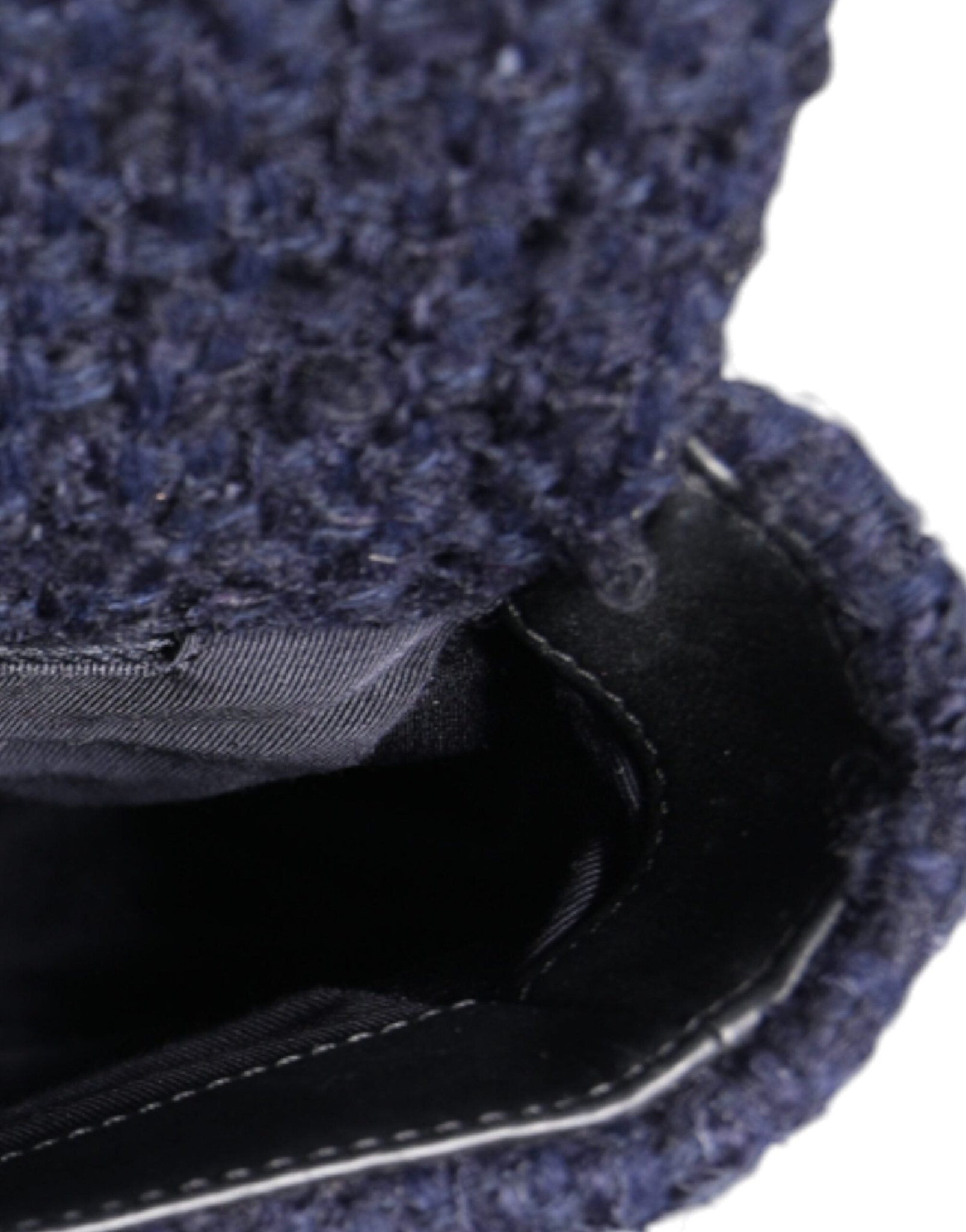 Chanel Dark Blue Medium Flap Tweed CC Gold Gray Chain Shoulder Bag - Sandy Store ByNet