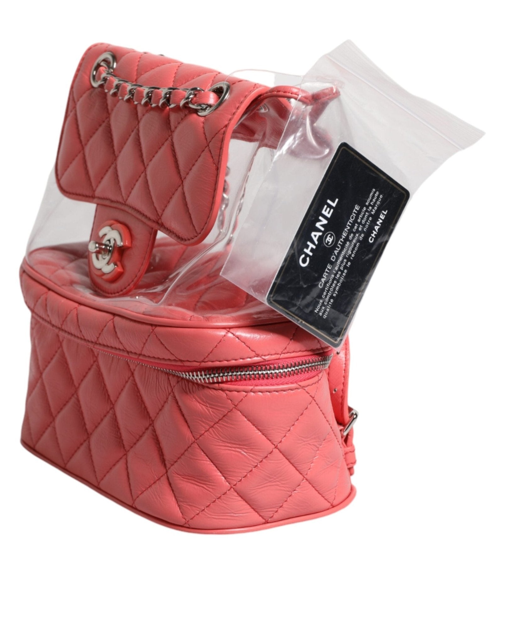 Chanel Pink Vinyl Leather Backpack Purse Bag - Sandy Store ByNet
