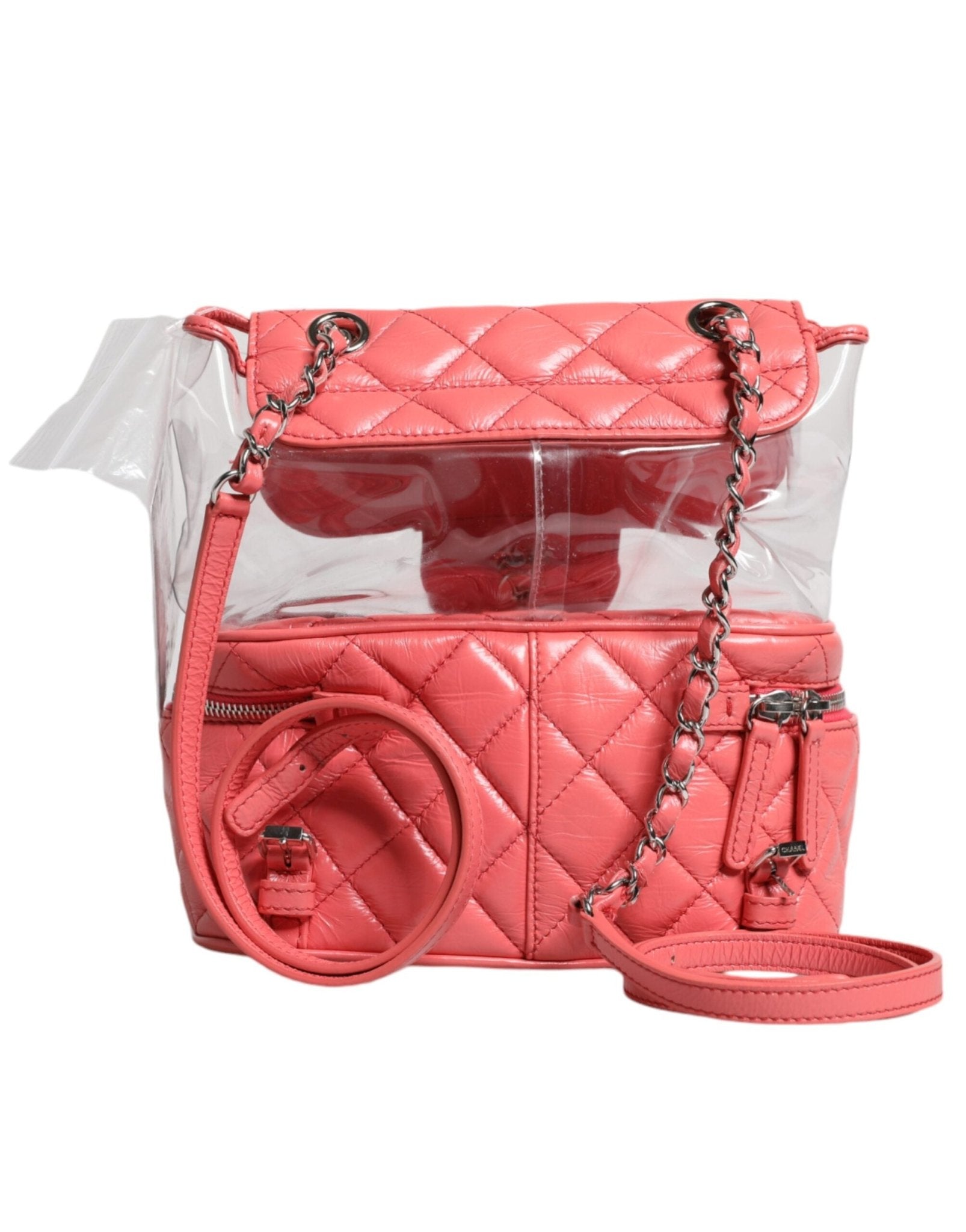 Chanel Pink Vinyl Leather Backpack Purse Bag - Sandy Store ByNet