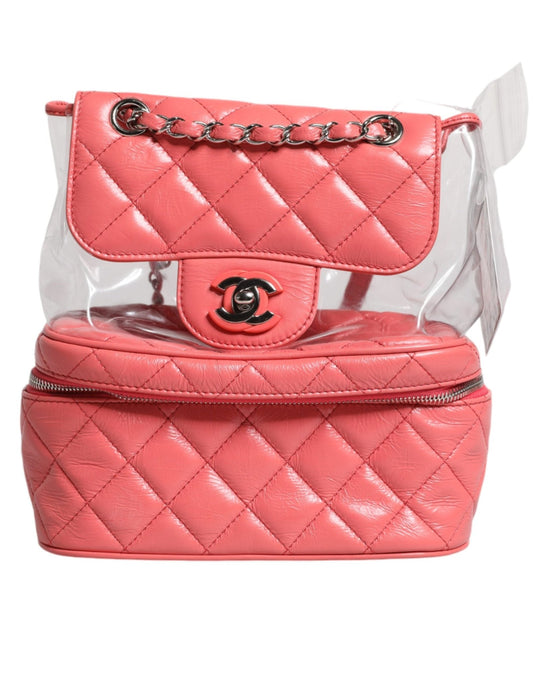 Chanel Pink Vinyl Leather Backpack Purse Bag - Sandy Store ByNet