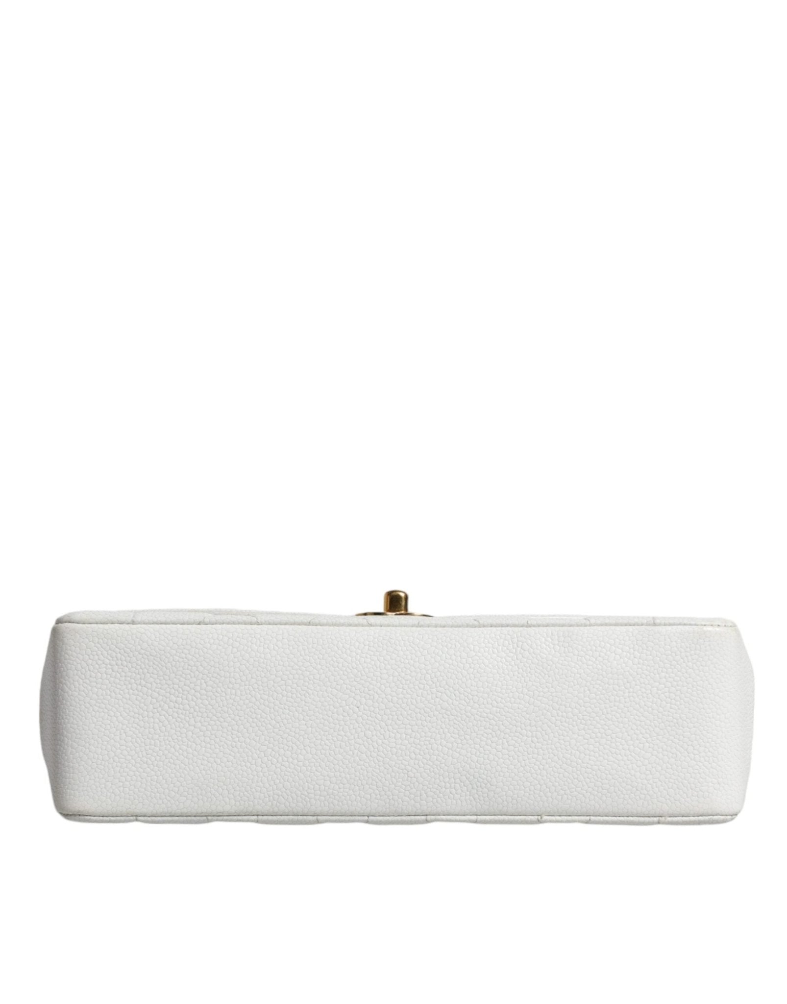 Chanel White Medium Classic DIANA Shoulder Bag Gold Plated Purse - Sandy Store ByNet