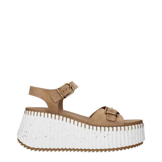 Chloé Brown Leather Platforms – EU40/US10 par Chloé | Disponible sur Sandy Store ByNet