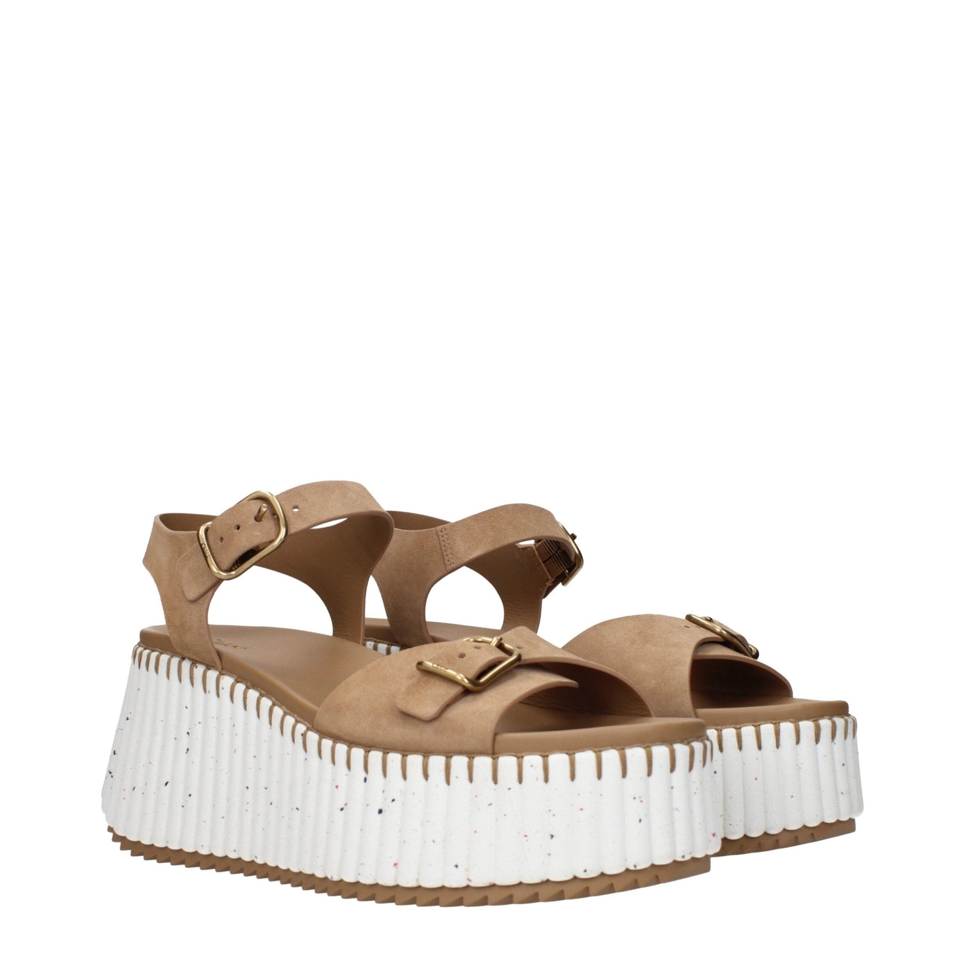 Chloé Brown Leather Platforms – EU40/US10 par Chloé | Disponible sur Sandy Store ByNet