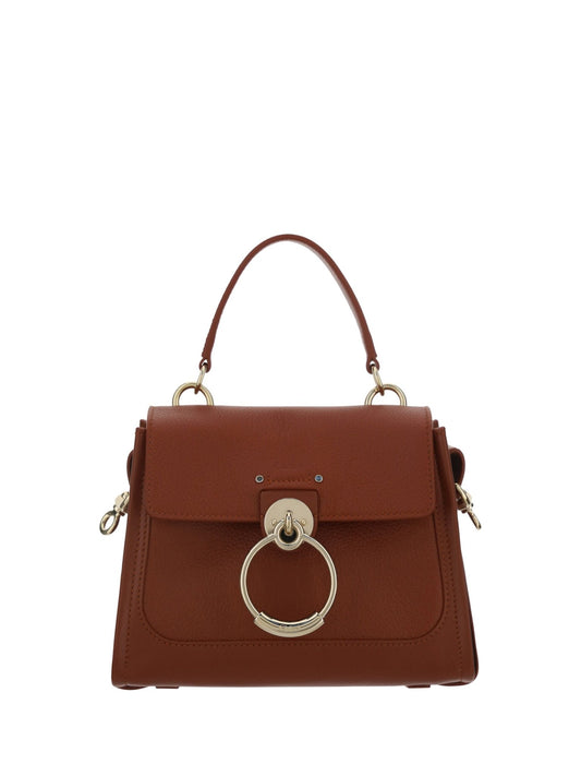 Chloé Elegant Sepia Brown Calfskin Shoulder Handbag - Sandy Store ByNet