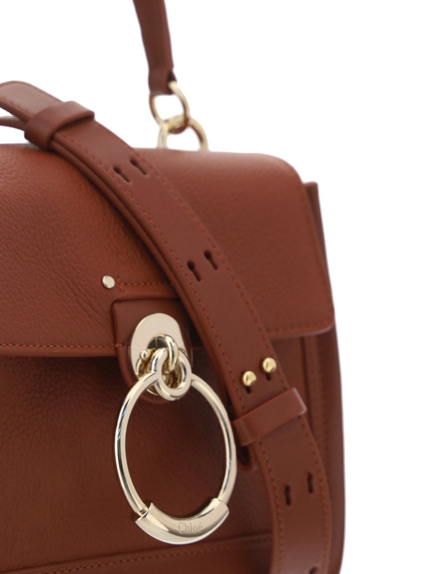 Chloé Elegant Sepia Brown Calfskin Shoulder Handbag - Sandy Store ByNet
