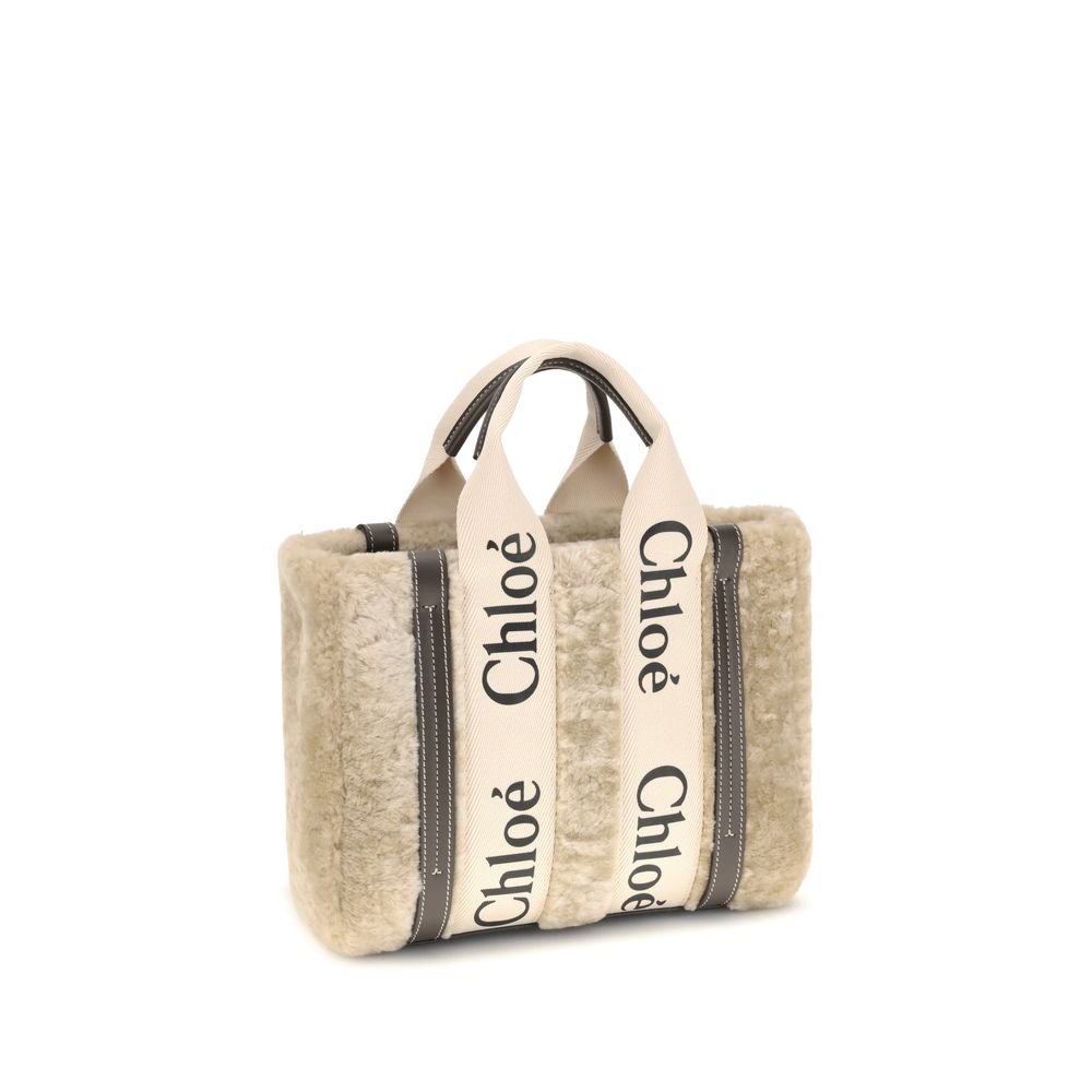 Chloé Small Woody Shearling Tote Bag – par Chloé | Disponible sur Sandy Store ByNet