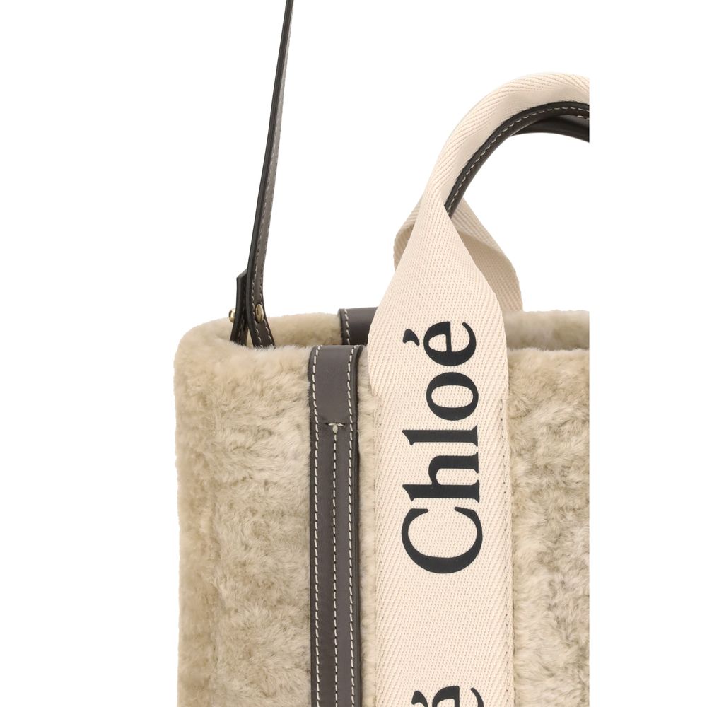 Chloé Small Woody Shearling Tote Bag – par Chloé | Disponible sur Sandy Store ByNet