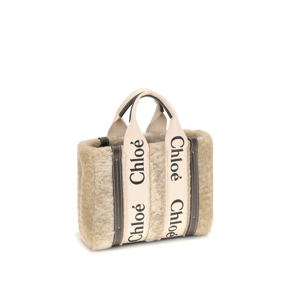 Chloé Small Woody Shearling Tote Bag – par Chloé | Disponible sur Sandy Store ByNet