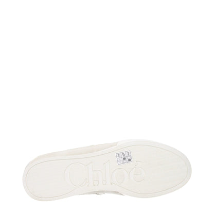 Chloé White Fabric Low Tops – EU40/US10 par Chloé | Disponible sur Sandy Store ByNet