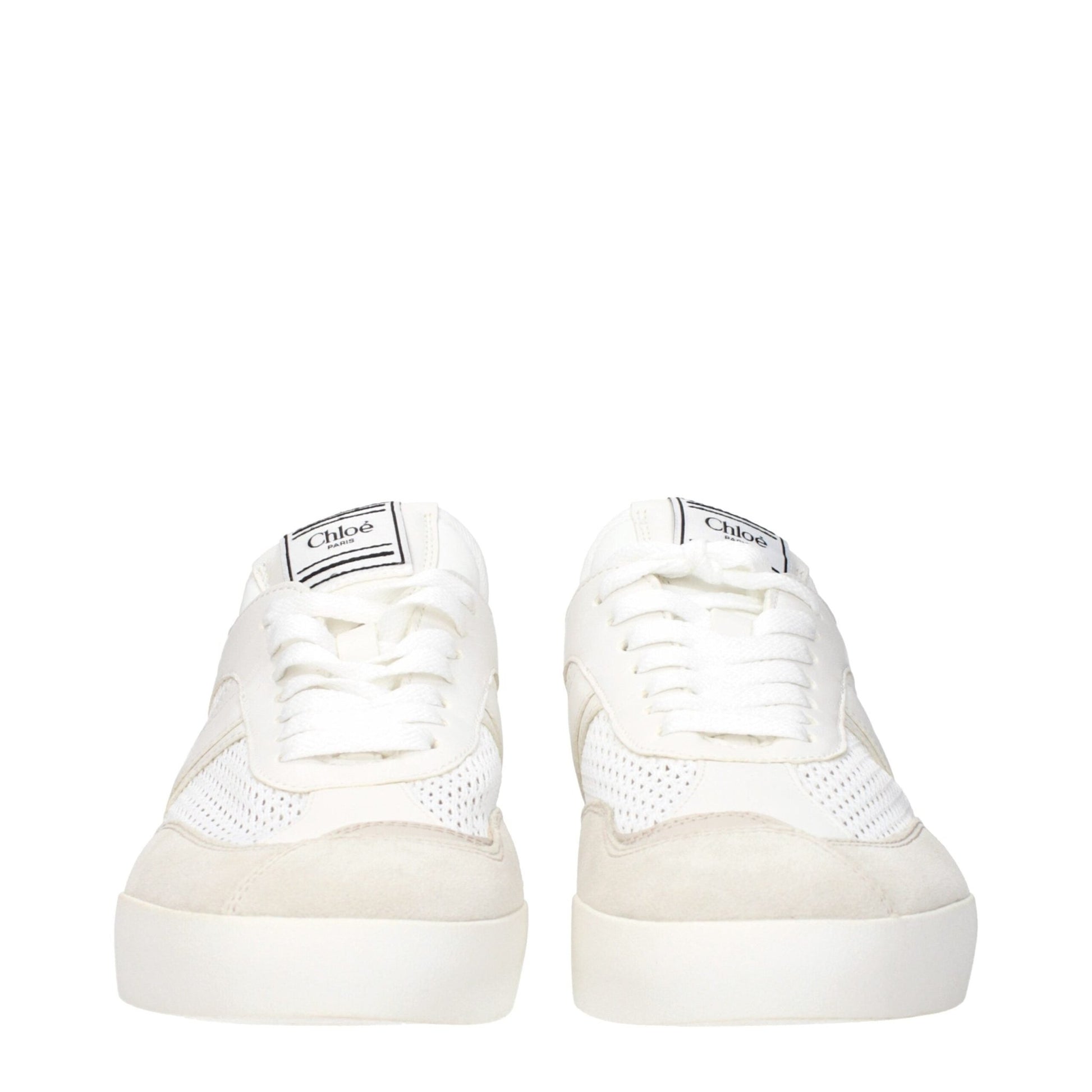 Chloé White Fabric Low Tops – EU40/US10 par Chloé | Disponible sur Sandy Store ByNet