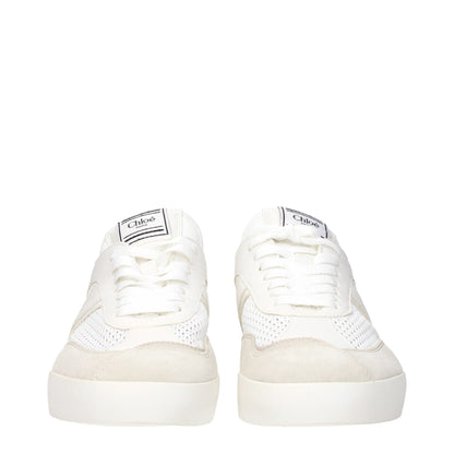 Chloé White Fabric Low Tops – EU40/US10 par Chloé | Disponible sur Sandy Store ByNet