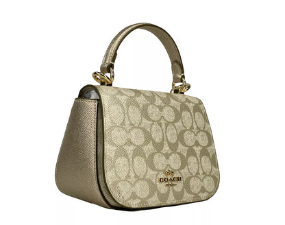COACH Lysa Top Handle Bag Crossbody Champagne Gold - Sandy Store ByNet