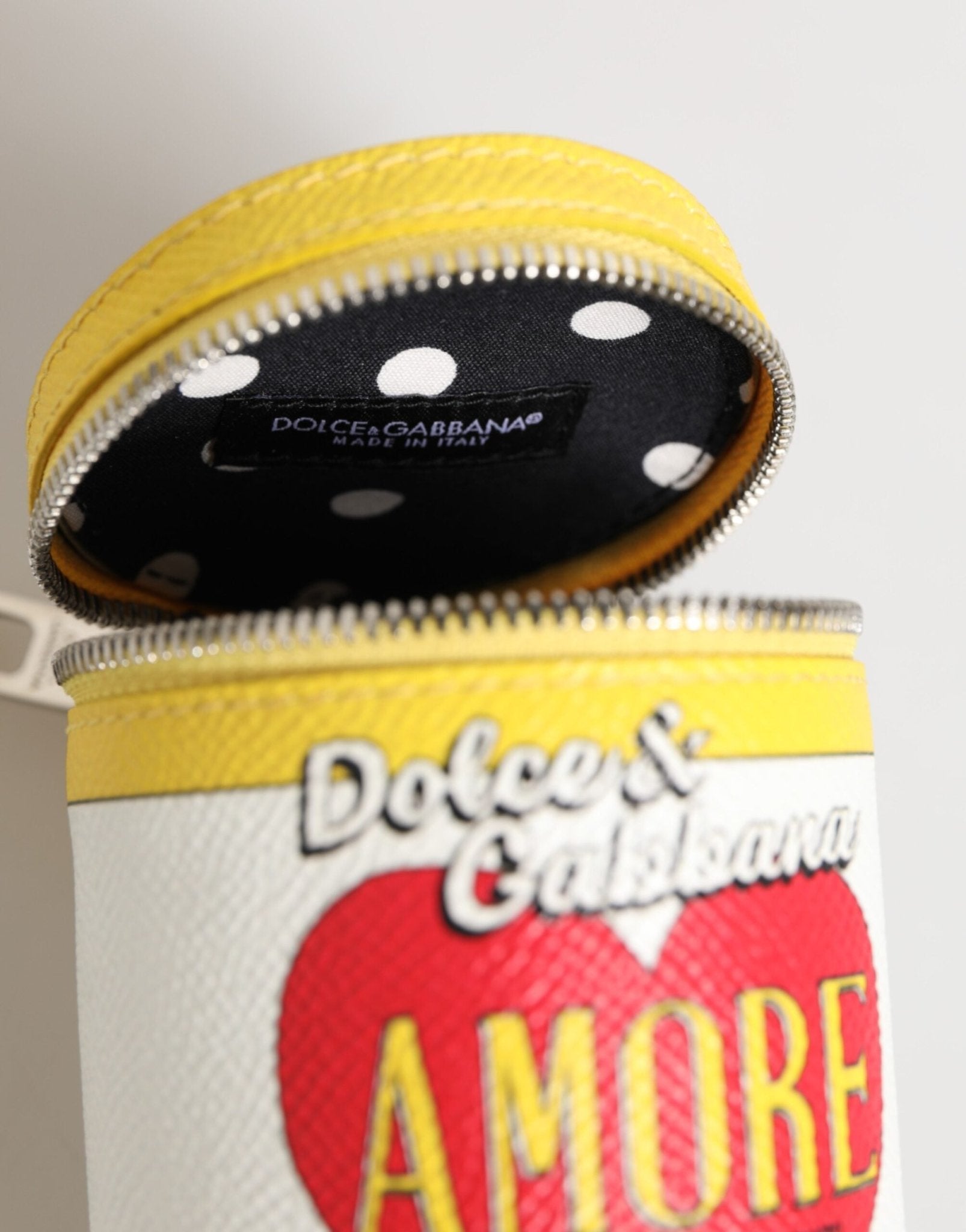 Dolce & Gabbana Amore Leather Multicolor Bag Charm Coin Case Keychain Keyring – par Dolce & Gabbana | Disponible sur Sandy Store ByNet