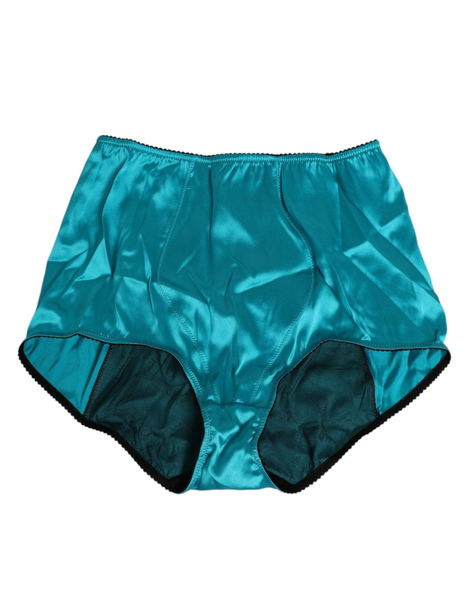 Dolce & Gabbana Aqua Green Satin High - Waist Briefs Underwear – IT1 | XS par Dolce & Gabbana | Disponible sur Sandy Store ByNet