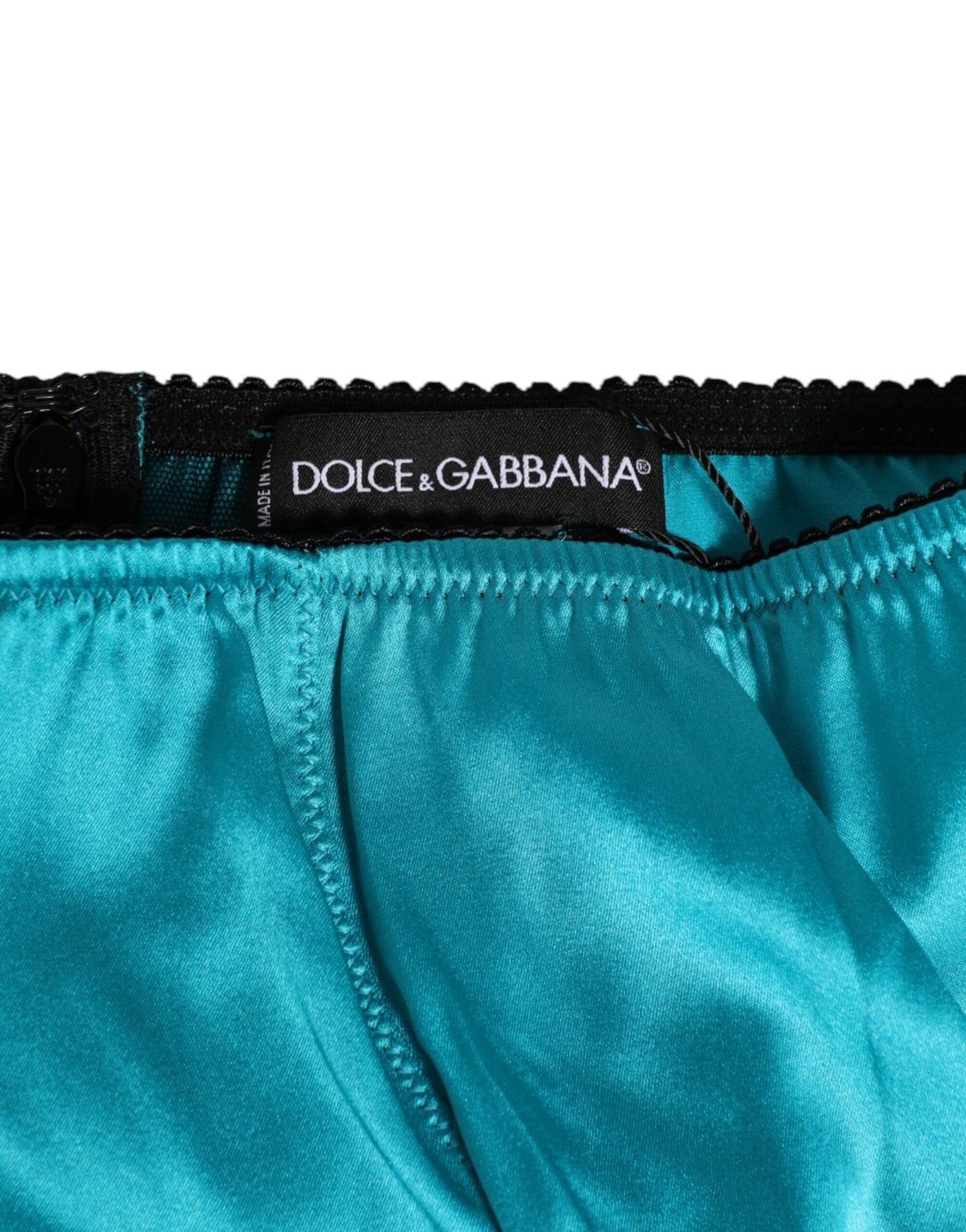 Dolce & Gabbana Aqua Green Satin High - Waist Briefs Underwear – IT1 | XS par Dolce & Gabbana | Disponible sur Sandy Store ByNet