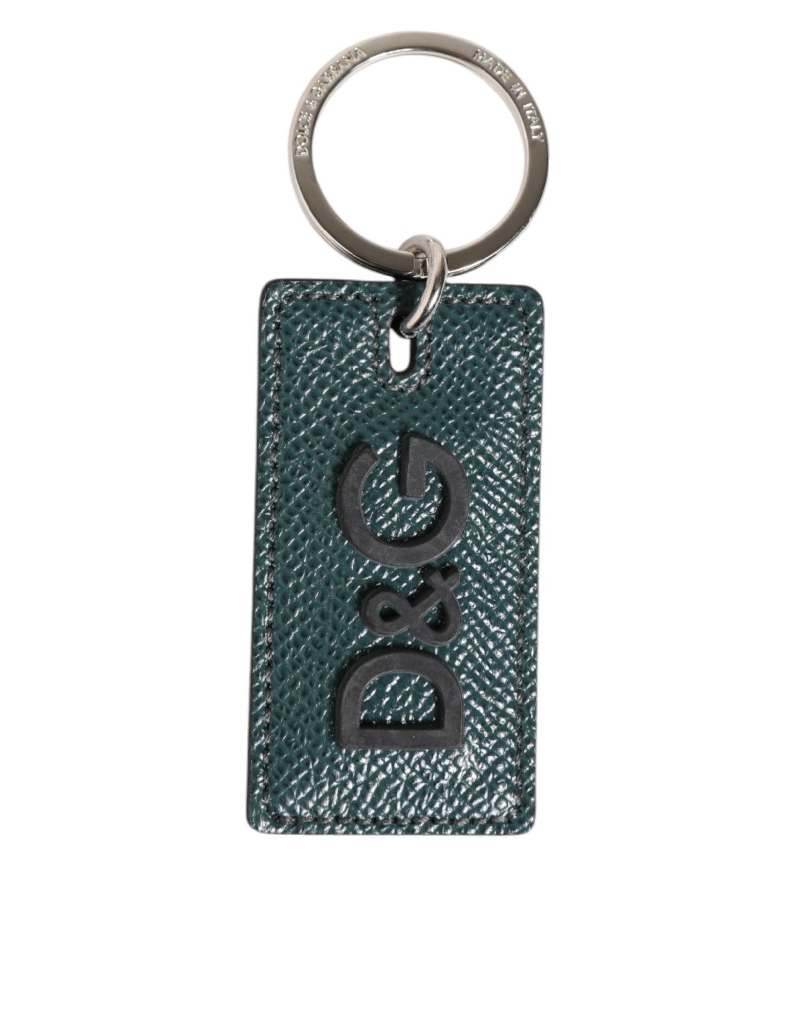 Dolce & Gabbana Army Green Leather Logo Metal Ring Men Keychain Keyring – par Dolce & Gabbana | Disponible sur Sandy Store ByNet