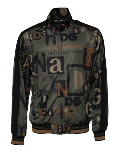 Dolce & Gabbana Army Green Polyester Logo Full Zip Sweater – IT54 | XL par Dolce & Gabbana | Disponible sur Sandy Store ByNet