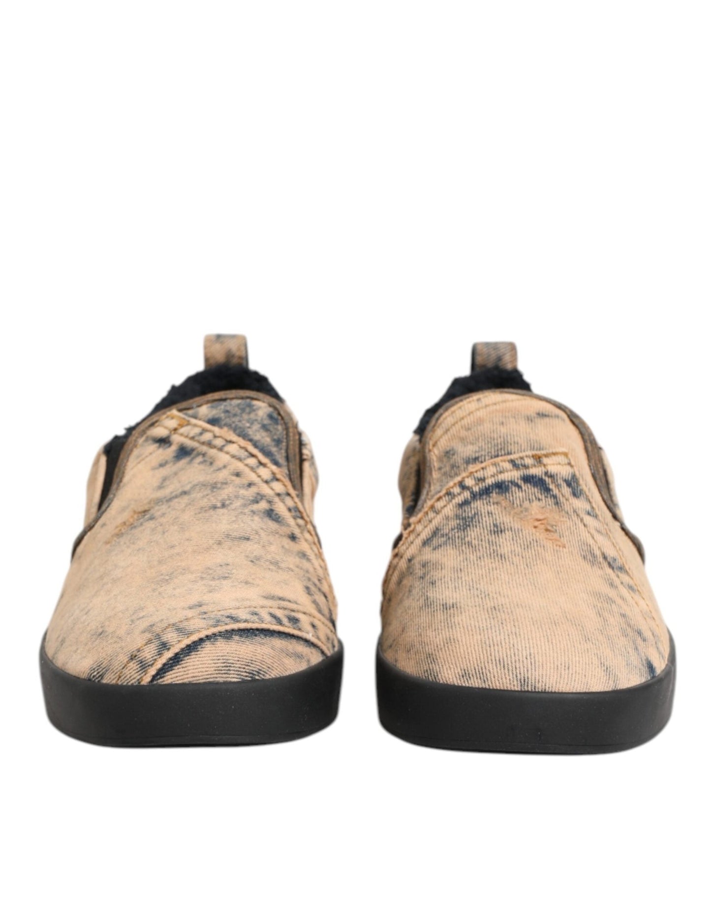 Dolce & Gabbana Beige Cotton Low Top Slip On Sneakers Shoes – EU44/US11 par Dolce & Gabbana | Disponible sur Sandy Store ByNet