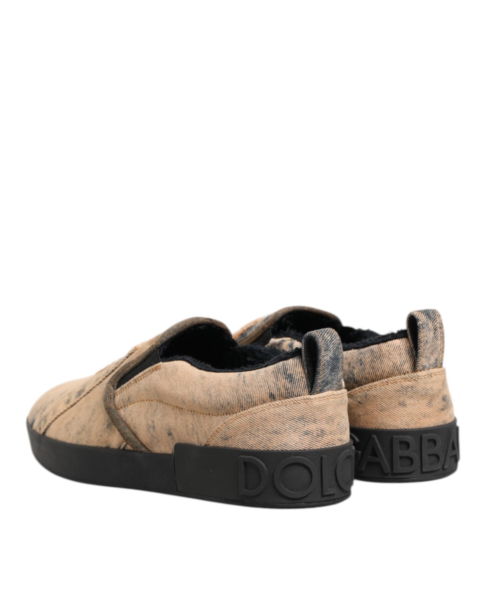 Dolce & Gabbana Beige Cotton Low Top Slip On Sneakers Shoes – EU44/US11 par Dolce & Gabbana | Disponible sur Sandy Store ByNet