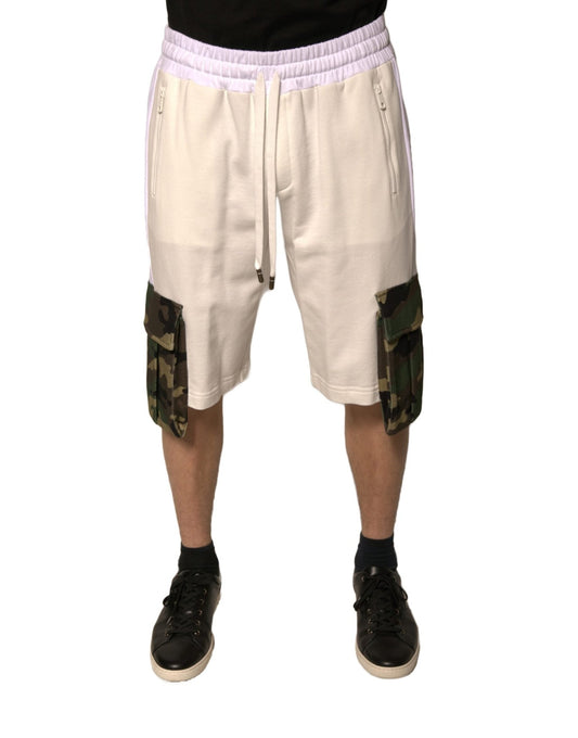 Dolce & Gabbana Beige Cotton Men Casual Cargo Bermuda Shorts - Sandy Store ByNet