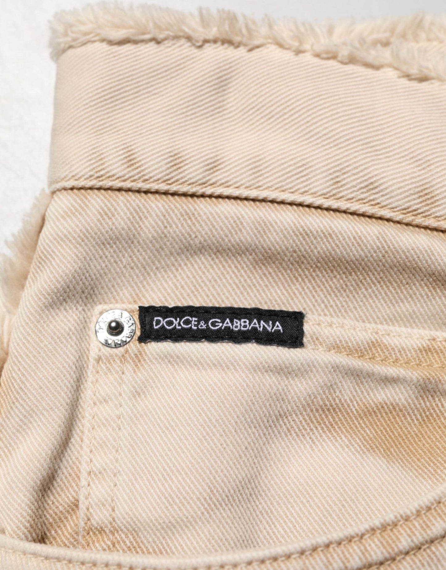 Dolce & Gabbana Beige Cotton Straight Denim Trouser Jeans – IT52 | XL par Dolce & Gabbana | Disponible sur Sandy Store ByNet