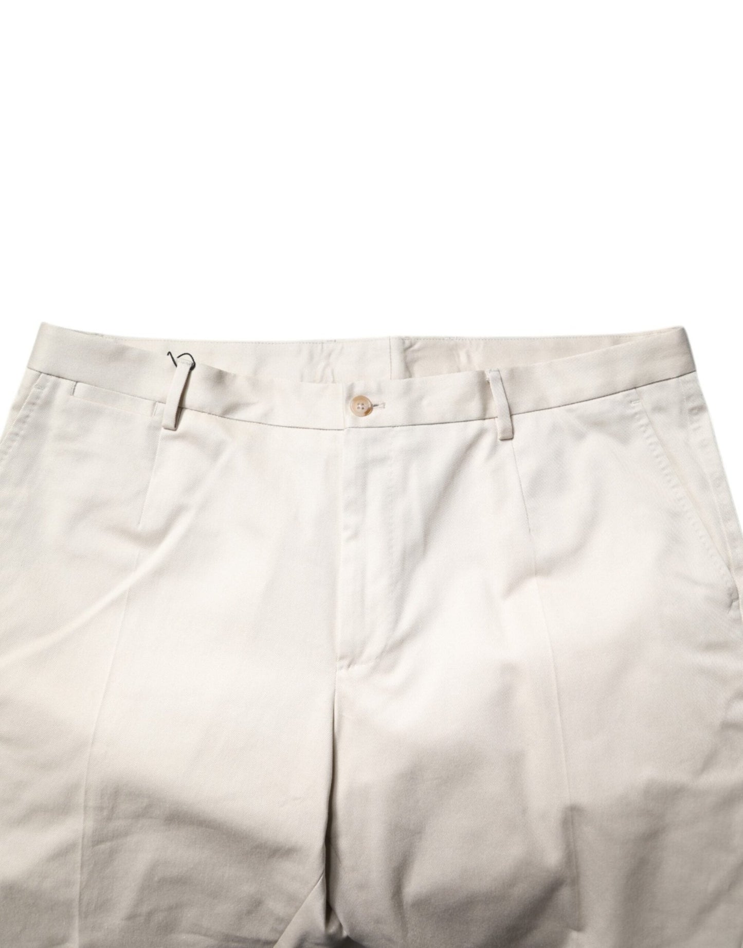 Dolce & Gabbana Beige Cotton Stretch Mid Waist Bermuda Shorts - Sandy Store ByNet