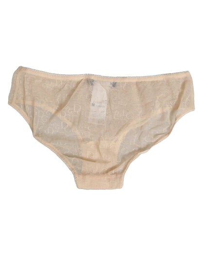 Dolce & Gabbana Beige DG Logo Lace Mid Waist Panty Underwear – IT2 | S par Dolce & Gabbana | Disponible sur Sandy Store ByNet