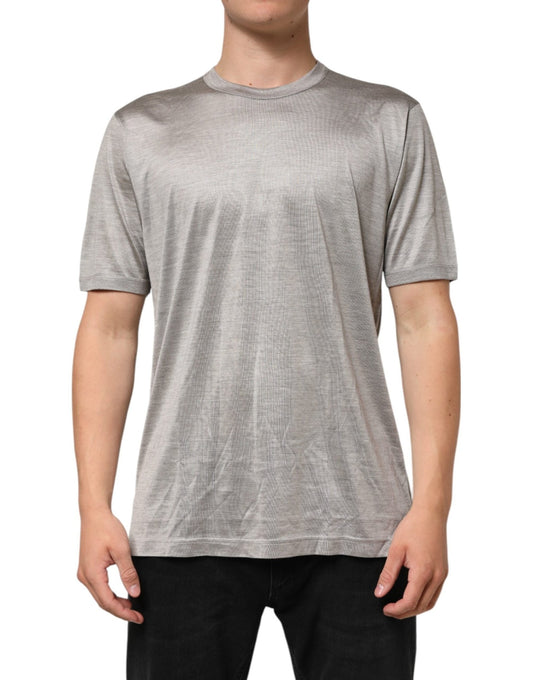 Dolce & Gabbana Beige Hazelnut Cotton Shortsleeve Shirt T-shirt – IT50 | L par Dolce & Gabbana | Disponible sur Sandy Store ByNet