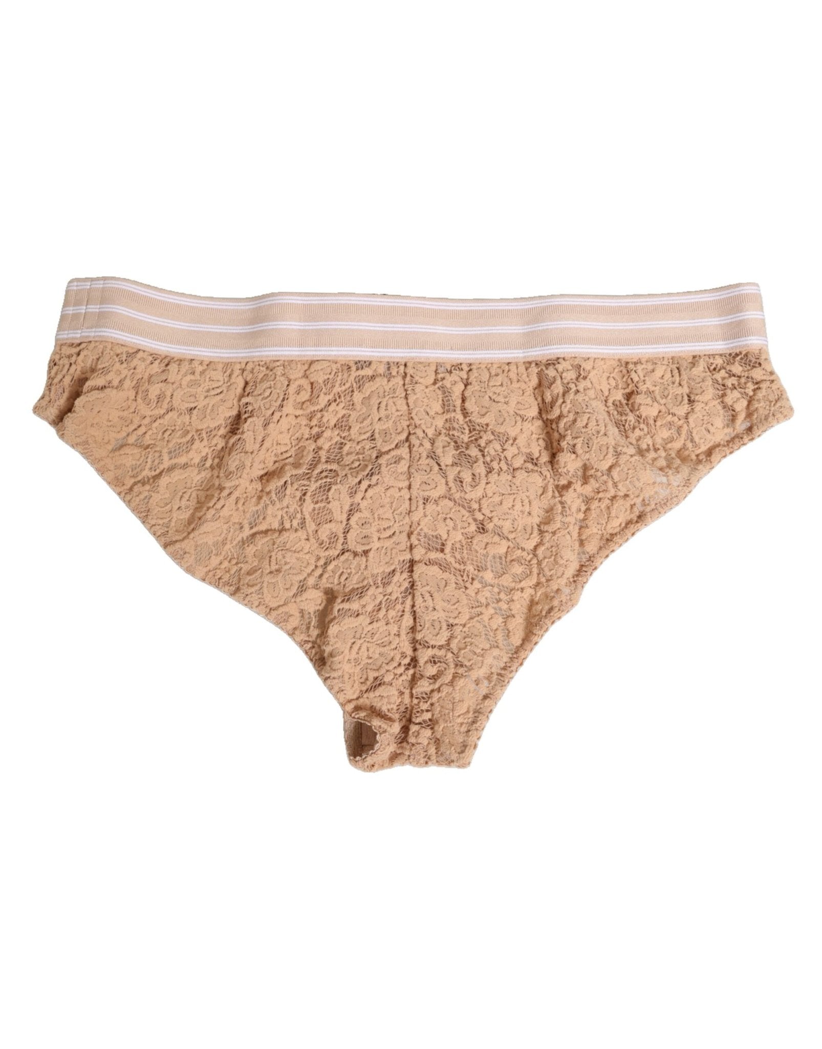 Dolce & Gabbana Beige Lace Nylon High Waist Panty Underwear – IT4 | L par Dolce & Gabbana | Disponible sur Sandy Store ByNet