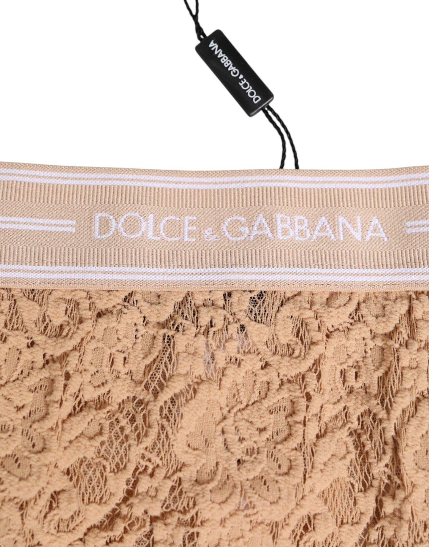 Dolce & Gabbana Beige Lace Nylon High Waist Panty Underwear – IT4 | L par Dolce & Gabbana | Disponible sur Sandy Store ByNet