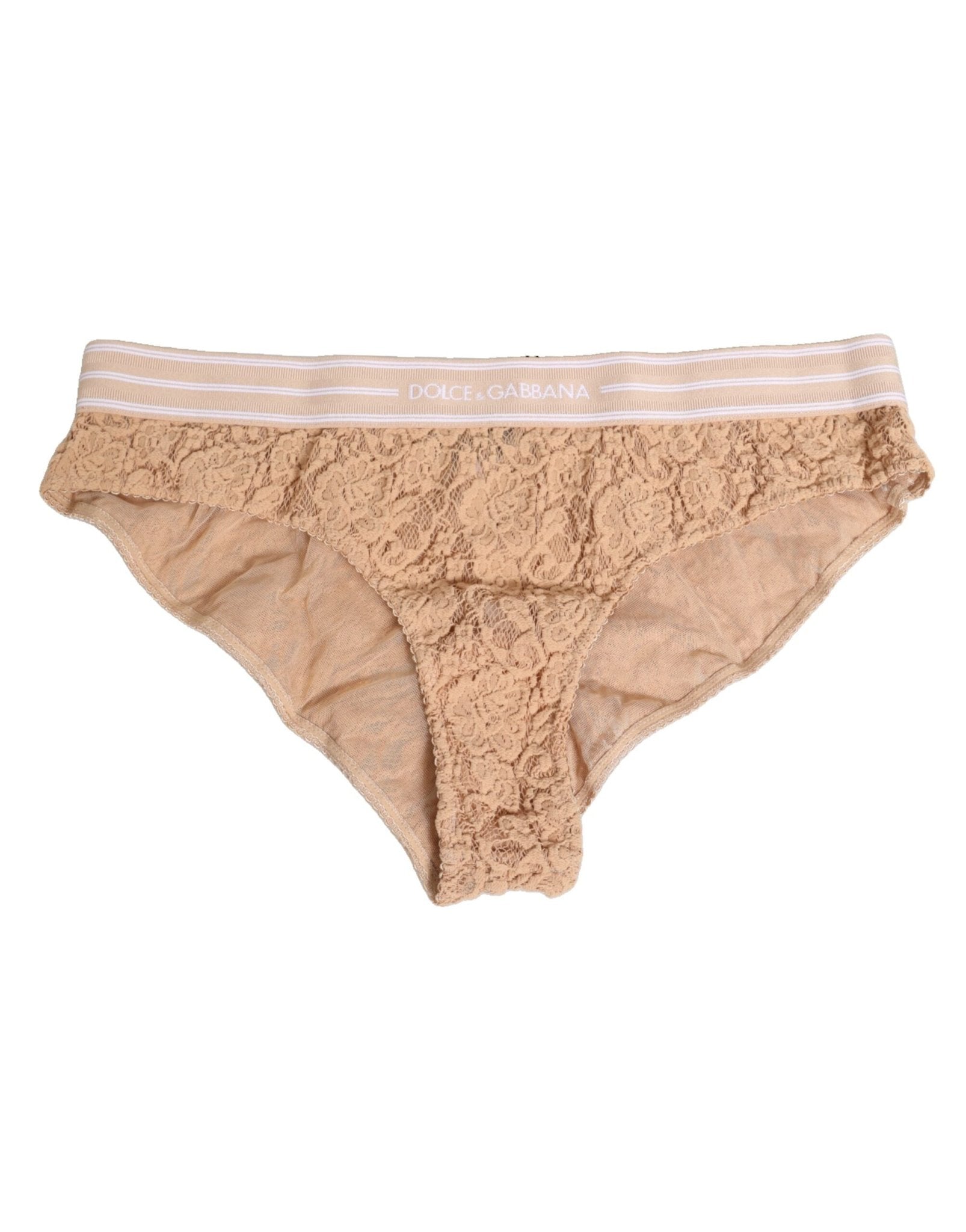 Dolce & Gabbana Beige Lace Nylon High Waist Panty Underwear – IT4 | L par Dolce & Gabbana | Disponible sur Sandy Store ByNet