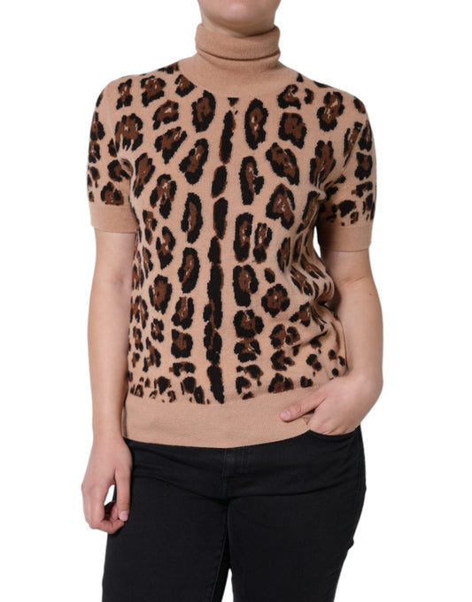 Dolce & Gabbana Beige Leopard Print Wool Turtleneck Top – IT44 | L par Dolce & Gabbana | Disponible sur Sandy Store ByNet