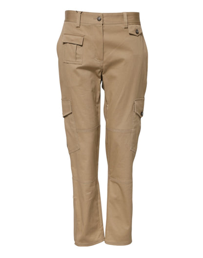 Dolce & Gabbana Beige Mid Waist Cargo Tapered Pants – IT40|S par Dolce & Gabbana | Disponible sur Sandy Store ByNet