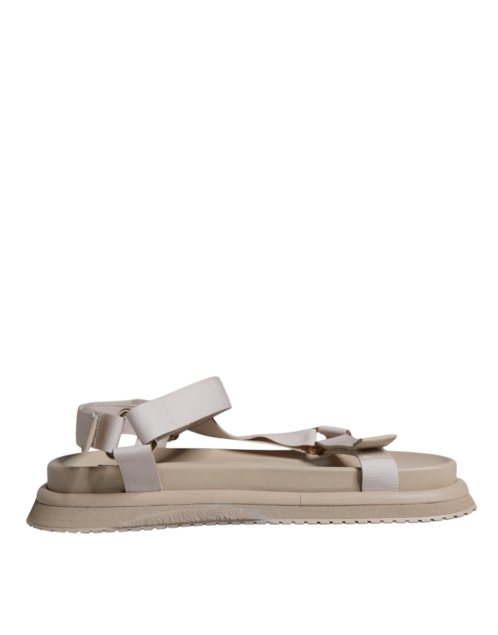 Dolce & Gabbana Beige Nappa Devotion Strap Men Sandals Shoes - Sandy Store ByNet
