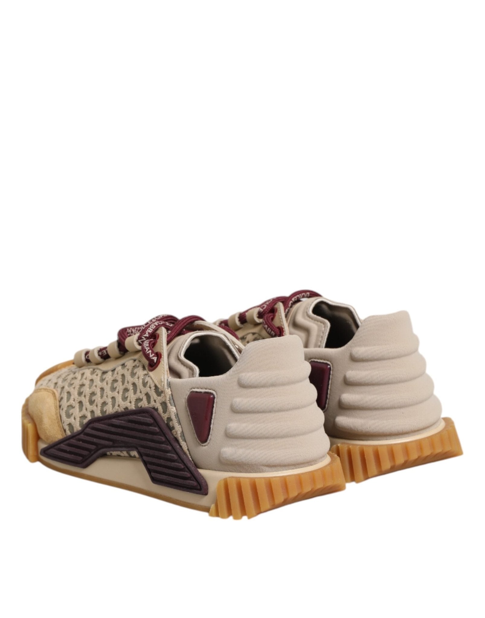 Dolce & Gabbana Beige Neoprene DG Logo NS1 Lace Sneakers Shoes – EU35.5/US5 par Dolce & Gabbana | Disponible sur Sandy Store ByNet