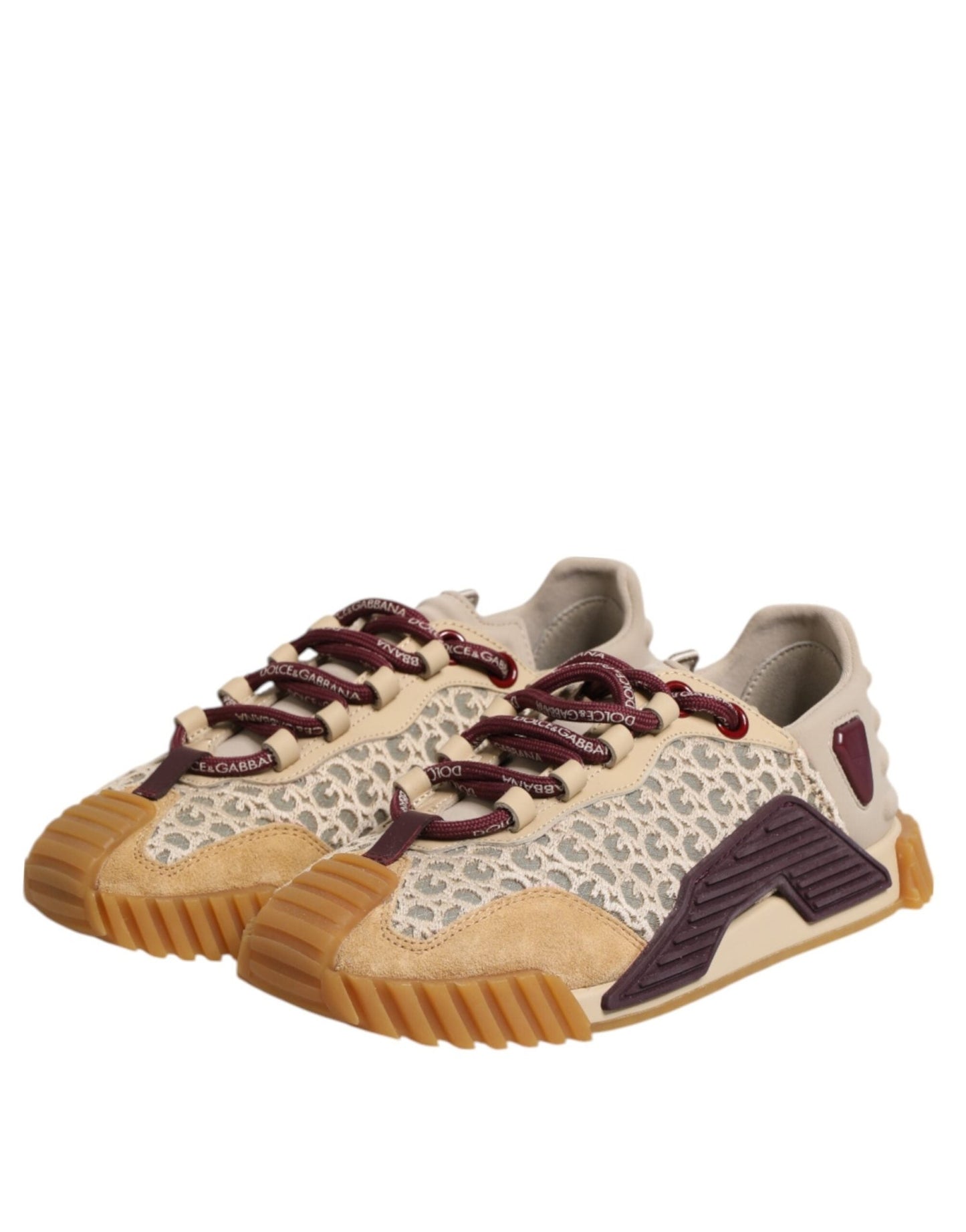 Dolce & Gabbana Beige Neoprene DG Logo NS1 Lace Sneakers Shoes – EU35.5/US5 par Dolce & Gabbana | Disponible sur Sandy Store ByNet